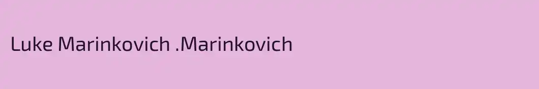 Luke Marinkovich .Marinkovich